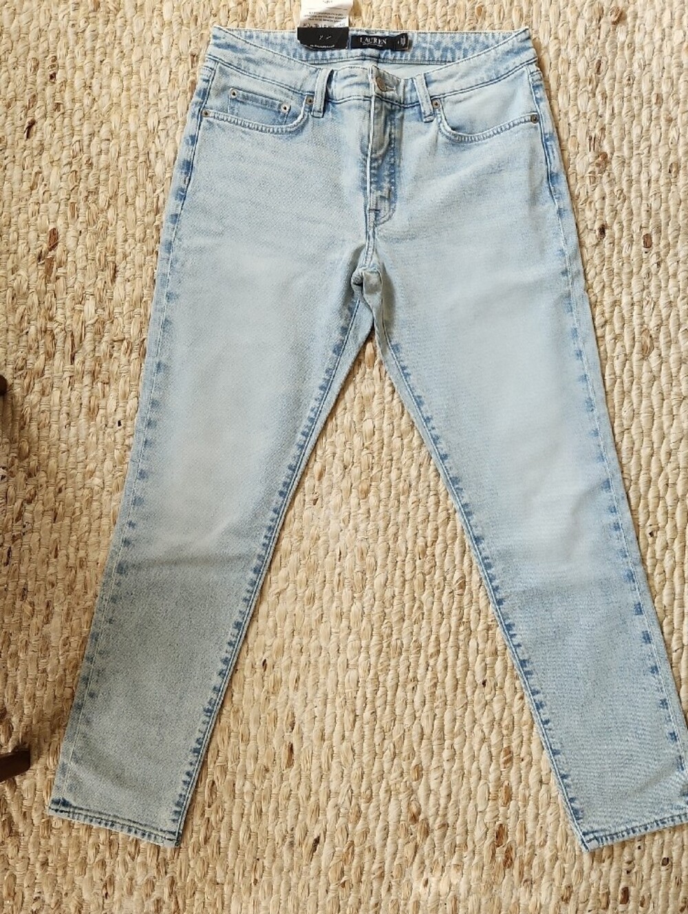 Lauren Ralph Lauren Light Wash Blue Curvy Mid-Rise Skinny Jeans